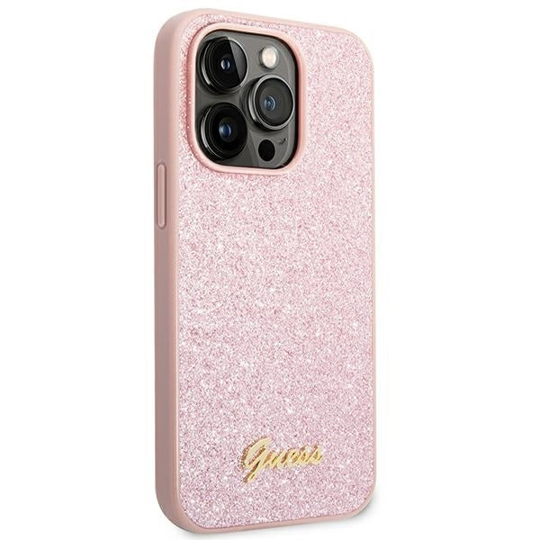 guess-hulle-fur-iphone-14-pro-6-1-rosa-hard-case-glitter-script