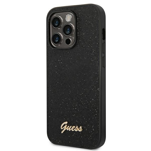 guess-hulle-fur-iphone-14-pro-6-1-schwarz-hard-case-glitter-script