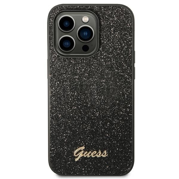 guess-hulle-fur-iphone-14-pro-6-1-schwarz-hard-case-glitter-script