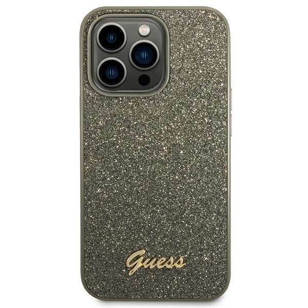 guess-hulle-fur-iphone-14-pro-6-1-grun-hard-case-glitter-script
