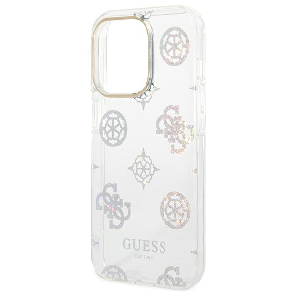 guess-hulle-fur-iphone-14-pro-6-1-transparent-hard-case-peony-glitter