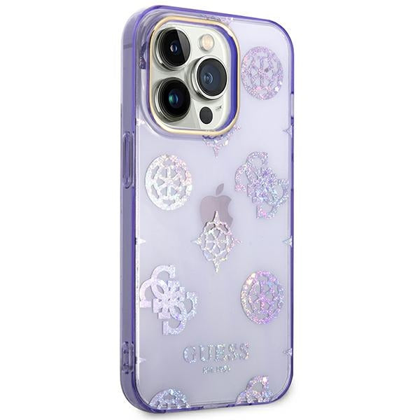 guess-hulle-fur-iphone-14-pro-6-1-lilac-hard-case-peony-glitter