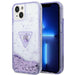 Guess Hülle für iPhone 14 Plus 6,7" /Lila Case Liquid Glitter Palm Collection