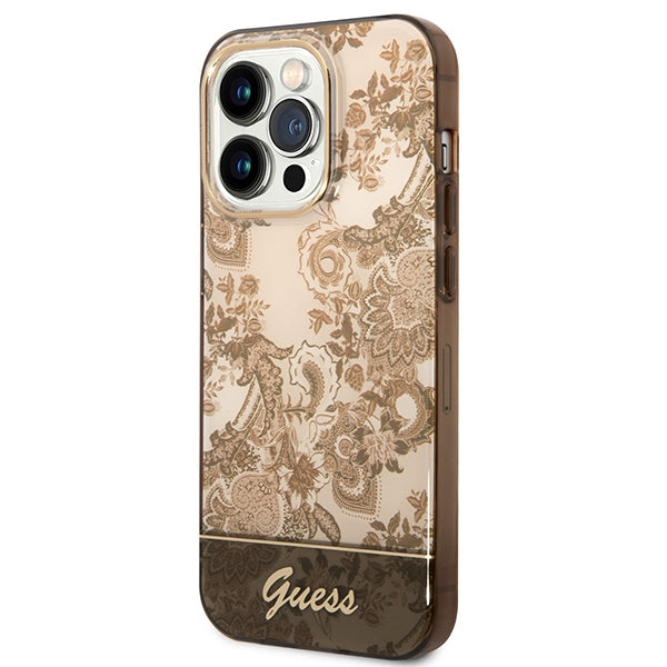 guess-hulle-fur-iphone-14-pro-6-1-ochre-hardcase-porcelain-collection