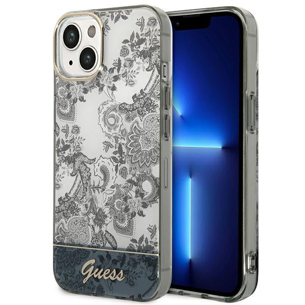 Guess Hülle für iPhone 14 6,1" /Grau hardCase Porcelain Collection