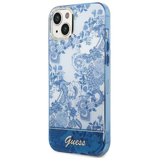 guess-hulle-fur-iphone-14-6-1-blau-hardcase-porcelain-collection