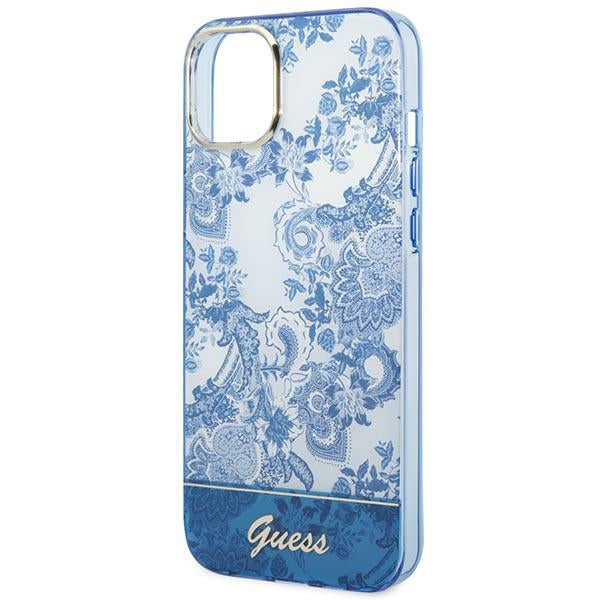 guess-hulle-fur-iphone-14-6-1-blau-hardcase-porcelain-collection