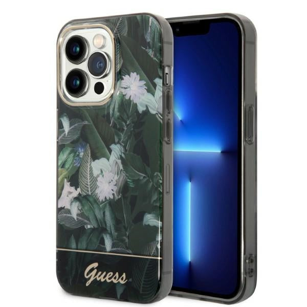 Guess Hülle für iPhone 14 Pro 6,1" /Grün hardCase Jungle Collection