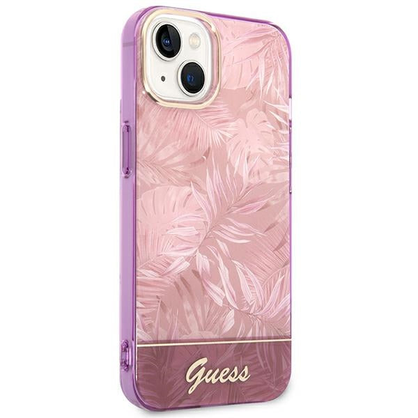 guess-hulle-fur-iphone-14-6-1-rosa-hardcase-jungle-collection