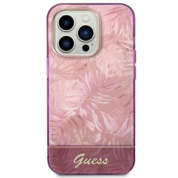 guess-hulle-fur-iphone-14-pro-6-1-rosa-hardcase-jungle-collection