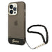Guess Hülle für iPhone 14 Pro Max 6,7" /Schwarz Case Translucent Pearl Strap