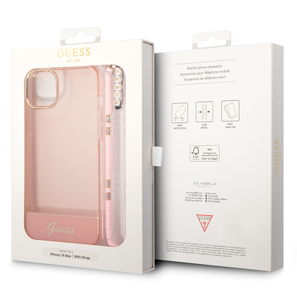 guess-hulle-fur-iphone-14-plus-6-7-rosa-hardcase-translucent-pearl-strap