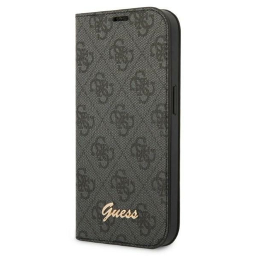 Guess Hülle für iPhone 14 Plus 6,7" /schwarz book 4G Vintage Gold Logo