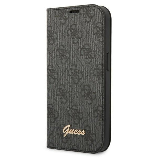 Guess Hülle für iPhone 14 Pro 6,1" /schwarz book 4G Vintage Gold Logo