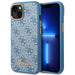 Guess Hülle für iPhone 14 Plus 6,7" /blau hard Case 4G Vintage Gold Logo