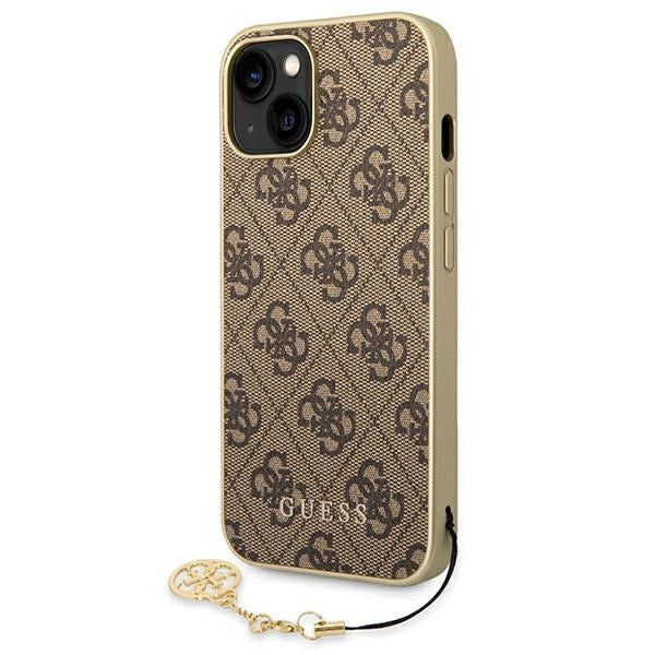 Guess Hülle für iPhone 14 6,1" /braun hardCase 4G Charms Collection