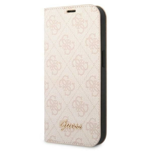 Guess Hülle für iPhone 14 Plus 6,7" /Rosa book 4G Vintage Gold Logo