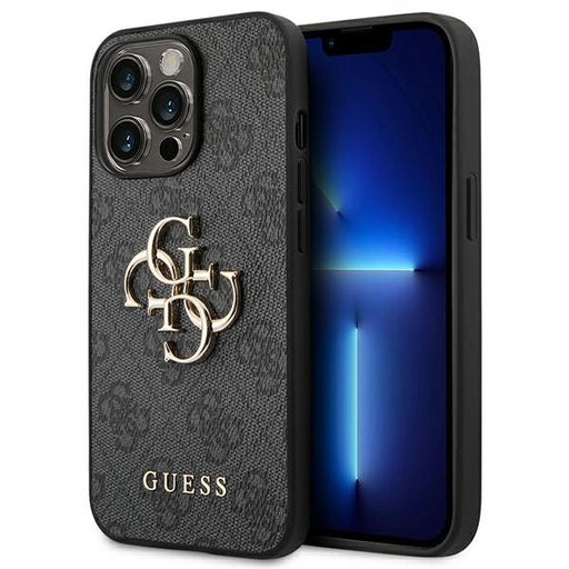 Guess Hülle für iPhone 14 Pro 6,1" /Grau hardCase 4G Big Metal Logo