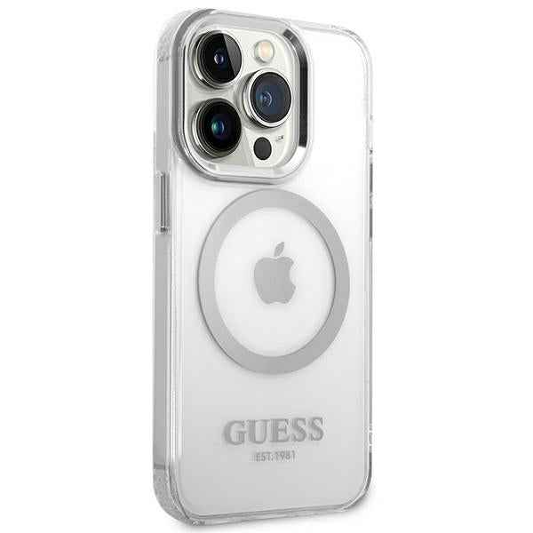 guess-hulle-fur-iphone-14-pro-max-6-7-silber-hard-case-metal-outline-magsafe