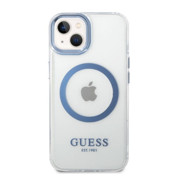 guess-hulle-fur-iphone-14-plus-6-7-blau-hard-case-metal-outline-magsafe