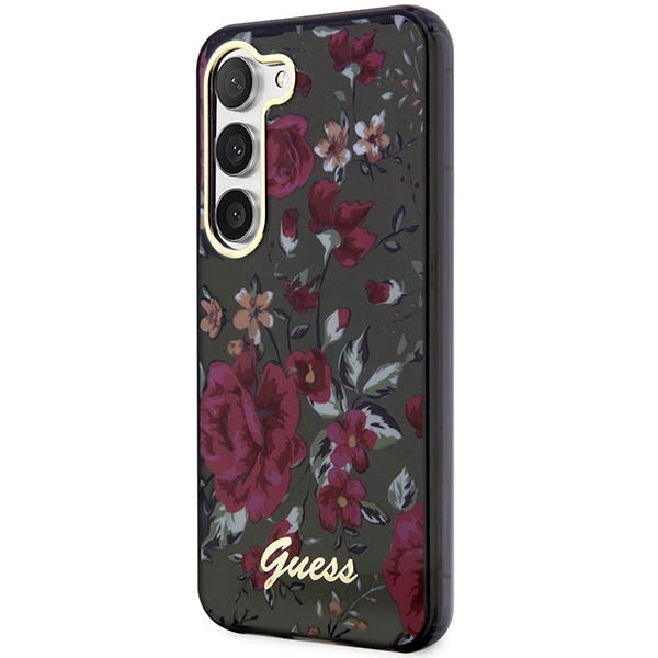 guess-hulle-fur-samsung-s23-s916-kaki-hardcase-flower-collection