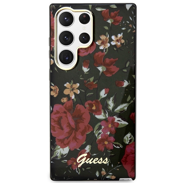 guess-hulle-fur-samsung-galaxy-s23-ultra-kaki-case-hulle-flower-collection