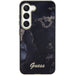 guess-hulle-fur-samsung-s23-s911-schwarz-hardcase-golden-marble-collection
