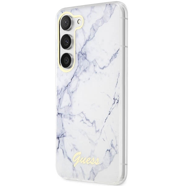 guess-hulle-fur-samsung-s23-s916-weiss-hardcase-marble