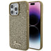 Guess iPhone 15 Pro Max Hülle Hardcase - Metal Script - Disco Gold