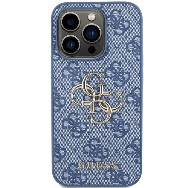 guess-iphone-15-pro-silikonhulle-4g-big-metal-logo-blau