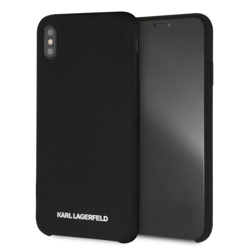 iPhone XS Max Handyhülle - Karl Lagerfeld - Silber Logo Silikone Hard Case