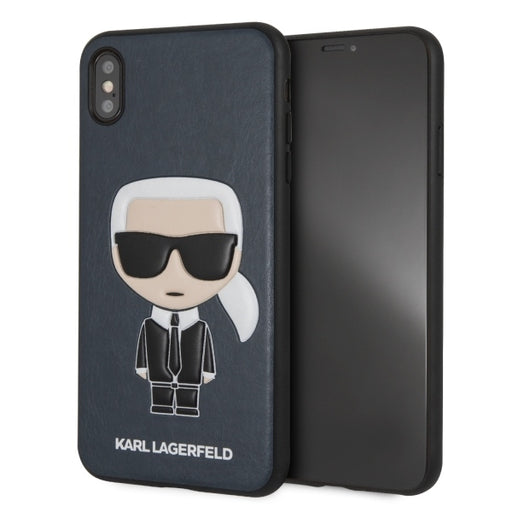 iPhone XS Max Handyhülle - Karl Lagerfeld - Ikonik TPU Hard Case- Blau