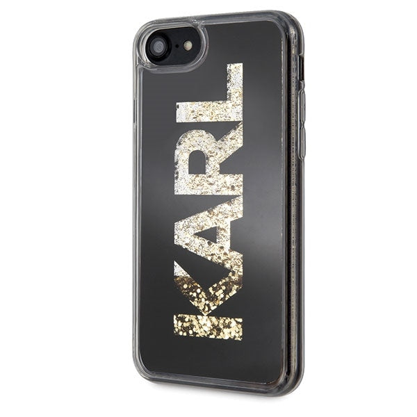 iPhone SE/7/8 Hülle Karl Lagerfeld - Karl logo Glitter Hard Case -Schwarz
