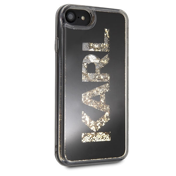 iphone-se-7-8-hulle-karl-lagerfeld-karl-logo-glitter-hard-case-schwarz