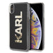 iPhone Xs Max Hülle Karl Lagerfeld - Karl logo Glitter Hard Case -Schwarz