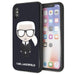 iPhone X/XS Hülle Karl Lagerfeld Full Body Iconic Glitter TPU Case Schwarz