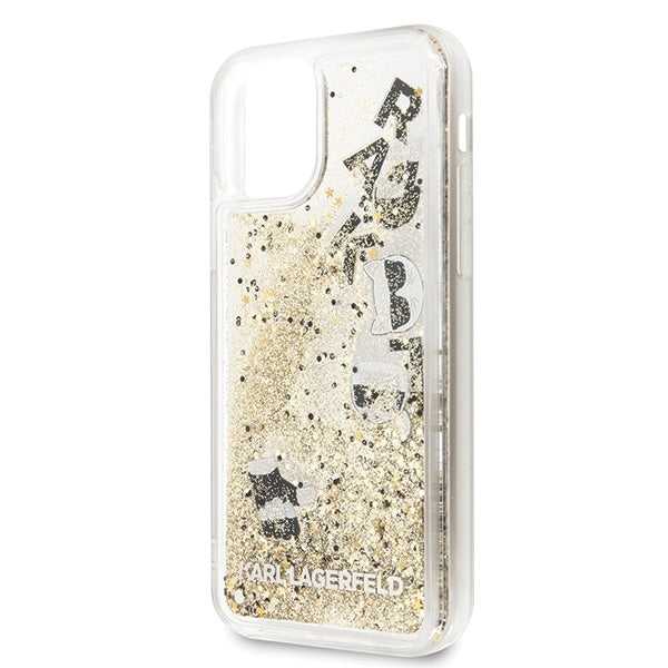 iPhone 11 Pro Hülle Karl Lagerfeld - Glitter Floatting Case - transparent