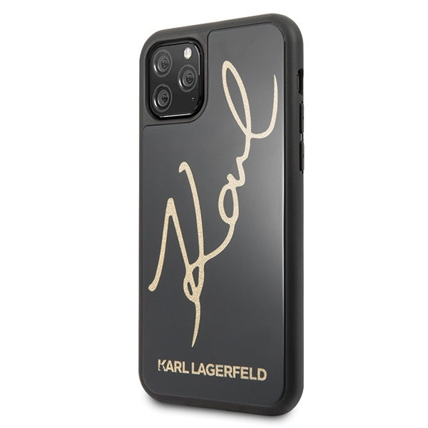 iPhone 11 Pro Hülle/ hard case Karl Lagerfeld Signature Glitter Schwarz