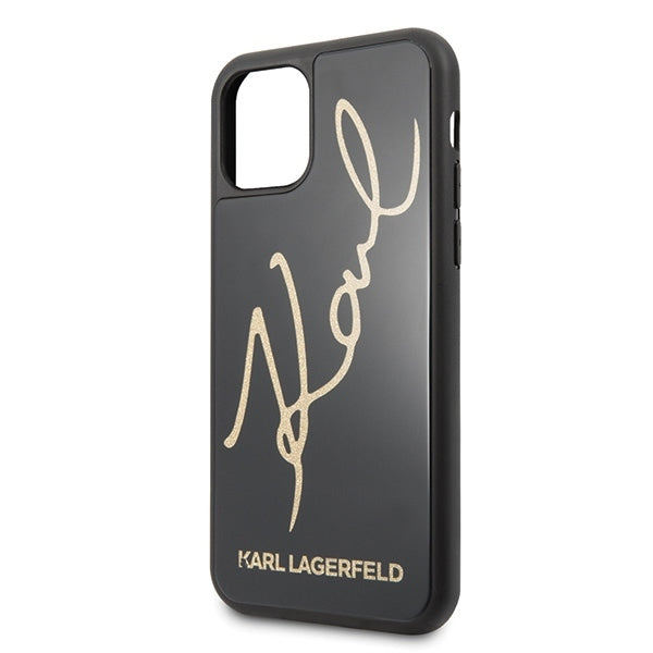iPhone 11 Pro Hülle/ hard case Karl Lagerfeld Signature Glitter Schwarz