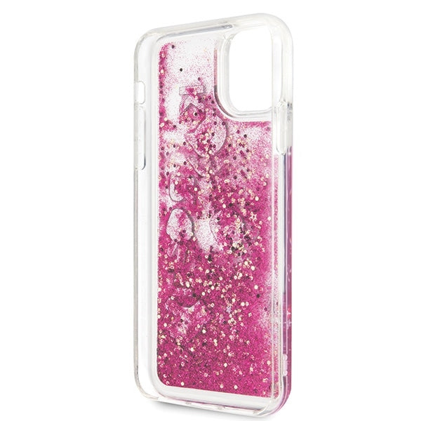iPhone 11 Pro Max Hülle Karl Lagerfeld - Glitter Floatting Case transparent