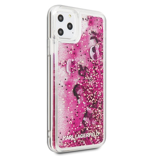 iPhone 11 Pro Max Hülle Karl Lagerfeld - Glitter Floatting Case transparent