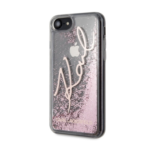 iphone-8-se2020-hulle-karl-lagerfeld-signature-glitter-cover-rosa