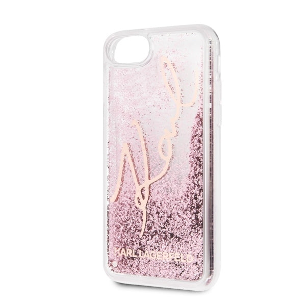 iphone-8-se2020-hulle-karl-lagerfeld-signature-glitter-cover-rosa