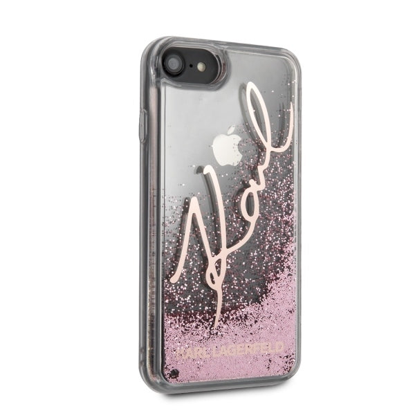 iphone-8-se2020-hulle-karl-lagerfeld-signature-glitter-cover-rosa