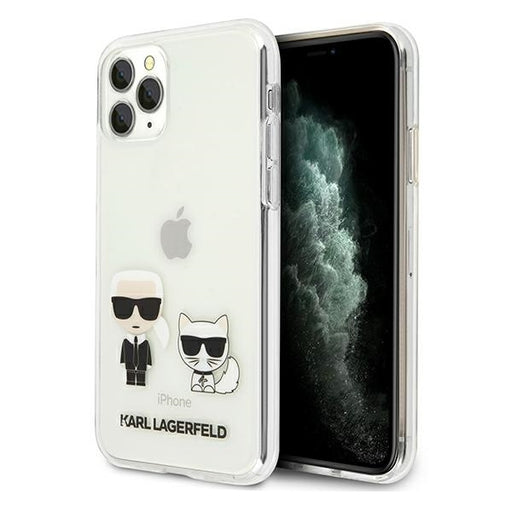 Karl Lagerfeld Hülle für iPhone 11 Pro Max Case Transparent Karl & Choupette