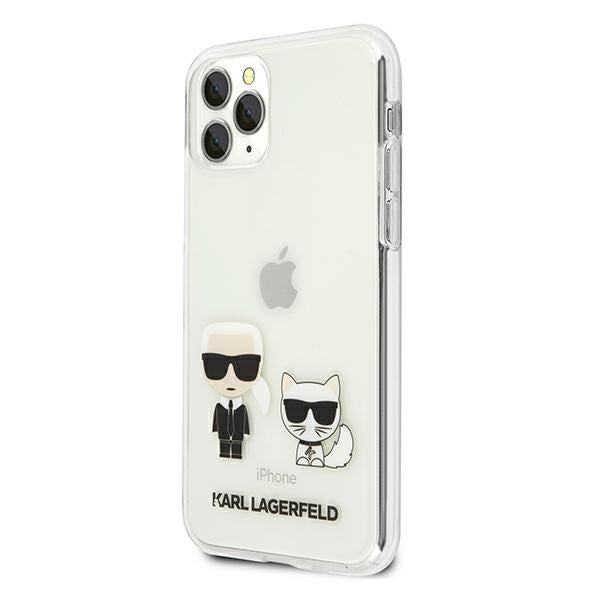 Karl Lagerfeld Hülle für iPhone 11 Pro Max Case Transparent Karl & Choupette