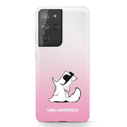 Karl Lagerfeld Hülle Für Samsung S21 Ultra G998 Case Hülle /Rosa Choupette Fun