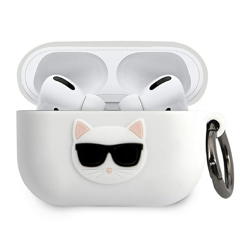 Karl Lagerfeld Hülle Für AirPods Pro cover /weiss Silikon Choupette