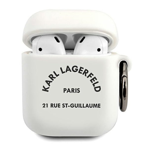 Karl Lagerfeld Hülle Für AirPods cover /weiss Silikon RSG