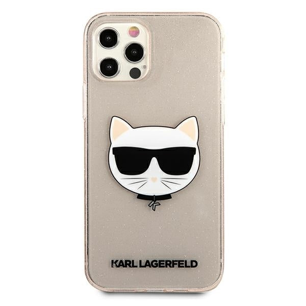 Karl Lagerfeld Hülle für iPhone 12 Pro Max 6,7" /gold Case Glitter Choupette